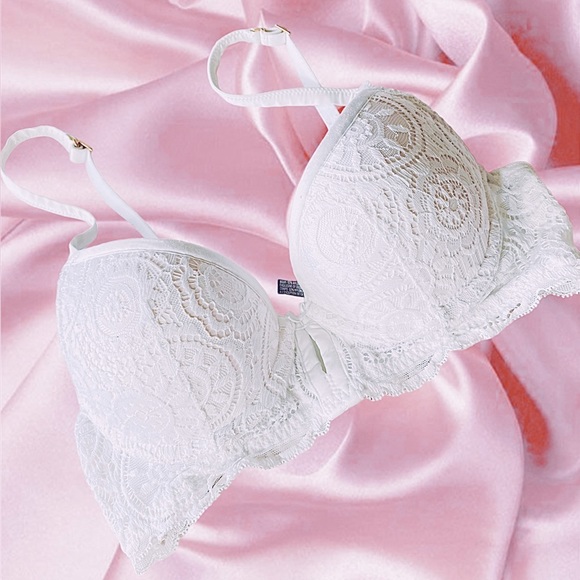 Aerie White Plunge Bra 32B Push Up Bra - Picture 7 of 17